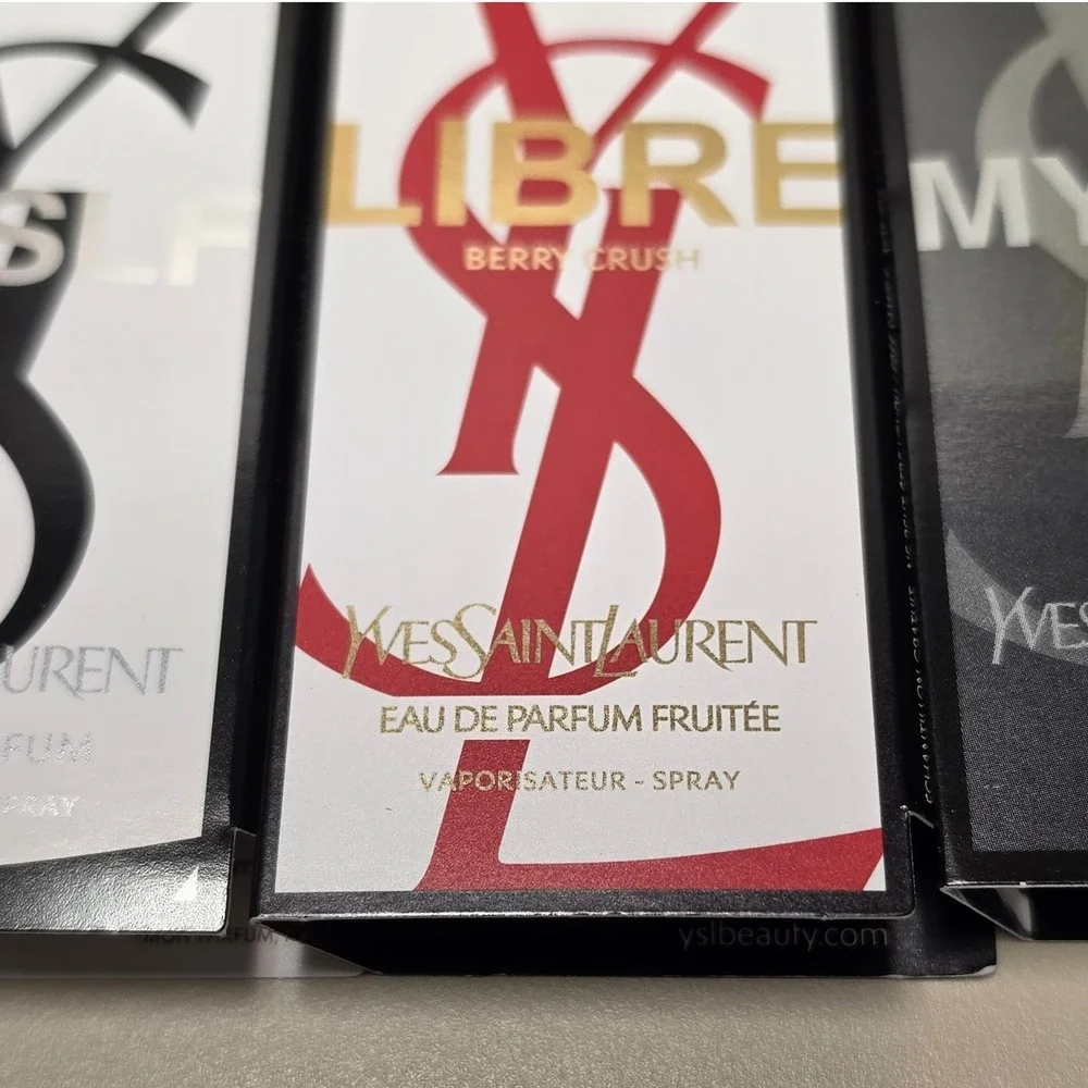 YSL Fragrance Sample Set Y Iced Cologne MYSLF Libre Berry Crush L'Absolu 4pc